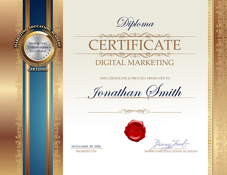 Digital Marketing Certificate Program — Marketing Education Academy